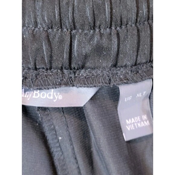 Black AnyBody Tall Satin Jogger Pants Side Pockets New Casual Lounge XL - Picture 15 of 15